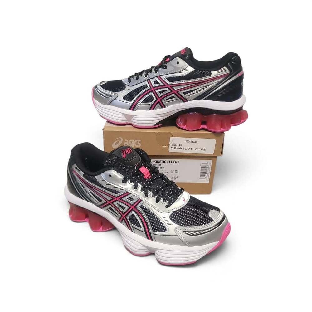 New Asics Gel Kinetic Fluent Black Pink Glo Size 6.5 Women’s  5 Mens Running